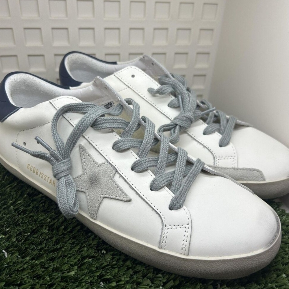 Golden Goose White Sneakers with Gray Accents